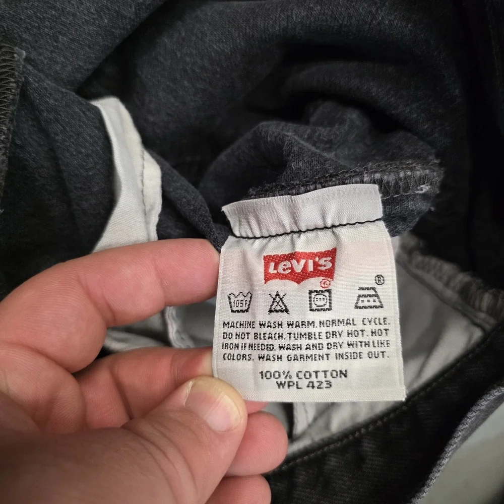 Levi's 501 XX Jeans Mens 38x31 Black Straight Fit Button Fly 00501-0660 Vintage